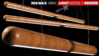 Tube Light model and Vray render 3ds max Tutorial #dotmattech