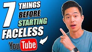 7 Things to know BEFORE Starting a Faceless YouTube Channel