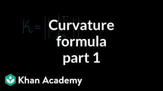 Curvature formula, part 1