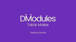 Divi-Modules – Table Maker – Getting Started