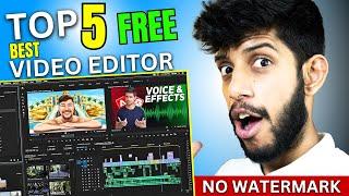 Top 5 Best FREE  Video Editing Softwares  [2024] Basic to Advance For YouTube Videos | PC & LAPTOP