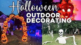 Halloween  Outdoor Decorations | DIY Halloween Decorating | Decorate with Me | Outside Decor