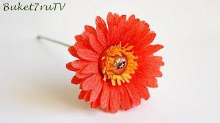 Tutorial Gerbera made of sweets. Buket7ruTV