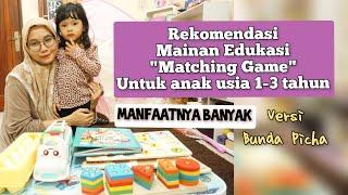 Rekomendasi Mainan Edukasi "Matching Game" untuk anak usia 1-3 Tahun versi Bunda Picha