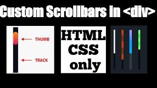 Custom Scrollbar using HTML css only | How to customise Scrollbar in div container #html #webdesign