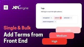 Add Wordpress Terms Taxonomy from Front-end | JetEngine | Elementor