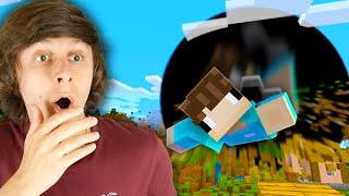 Minecraft, but a GIANT BLACK HOLE chases me the entire game!