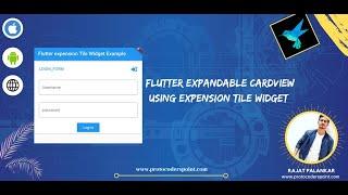 Flutter Expandable CardView using Expension TILE widget