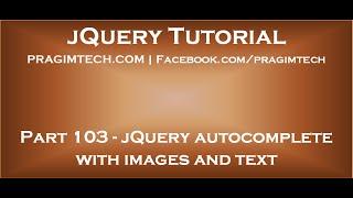 jQuery autocomplete with images and text
