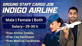 Indigo Airlines Latest 12th Pass Cargo Job 2024 | Freshers | Male & Female Both #airportjob #airline