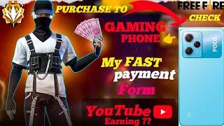 Unboxing  Poco x5 Pro 5g Free fire  Gameplay || YouTube Income By Purchase Gaming Phone#gamingtest