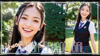 【激カワ女子高生 AI美女】Very Cute High School Girl！beautiful uniform（全47枚）