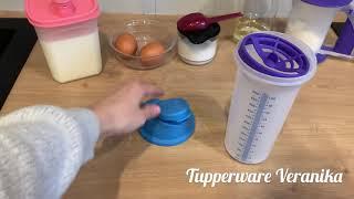 Tupperware шейкер/Šeikeris Eazy Tupperware 600ml. Тесто для блинов в шейкере