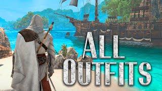 ALL ASSASIN'S OUTFITS IN 7 MINUTES / ASSASSIN'S CREED IV: BLACK FLAG (1440p)