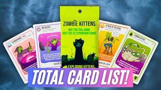 What Cards Are Included In The Zombie Kittens Expansion Pack?