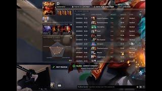 Gorgc 8 lose streak "I lost 200 ranks today"  Gorgc checks his match history page 7.33 Glicko System