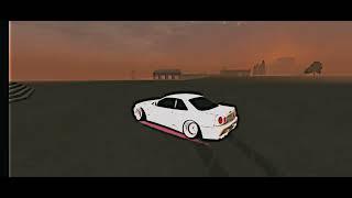 Drift on Nissan Skyline r34 Black Russia Orange