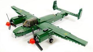 Sluban WWII M38-B0688 dive bomber Petlyakov Pe-2 | Military Lego Speed Build Review