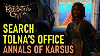 Search Tolna's Office & Find 'The Annals of Karsus' in Sorcerous Vault | Baldur's Gate 3 (BG3)