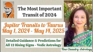Jupiter transits to Taurus/ Predictions for all 12 Ascendants/ Vedic astrology