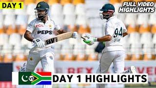 Pakistan vs South Africa 1st Test Day 1 Highlights 2024 | PAK vs SA 1st Test Day 1 Highlights 2024