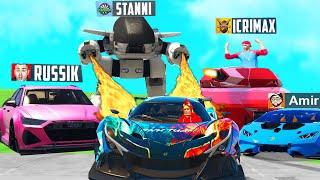 ich JAGE 4 YOUTUBER mit OP HACKER AUTOS in GTA 5!