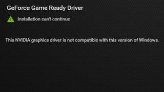 The NVIDIA graphics driver is not compatible with this version of windows? Not true with a GT-730.