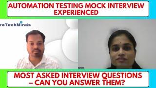  Live Automation Testing Mock Interview – Expert Feedback Included!  | SDET Mock Interview