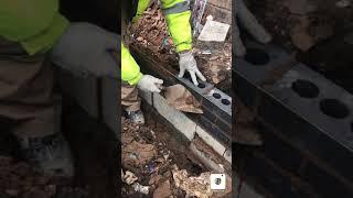 Bricklaying skills laying blue engineering bricks please like and subscribe thanks