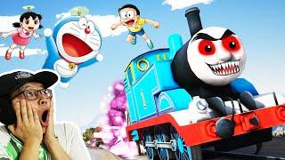 【Officer Ck】GTA5 哆啦A梦帮助我们把汤玛士小火车给停下来！Doraemon HELP to Stop THOMAS TRAIN （GTA5 MODs)