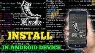 How to install flask in Android device | How to use Flask Framework in Termux | Flask