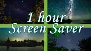 Silent Screensaver, 1 hour, Starry Skies & Milky Way Time Lapse