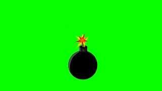 Animated Bomb Exploding ~ Green Screen