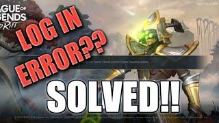 Log in error on Wildrift fixed!!! EASY STEPS 