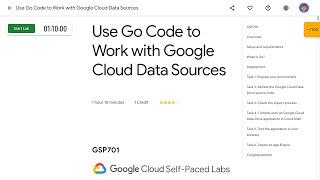 Use Go Code to Work with Google Cloud Data Sources GSP701