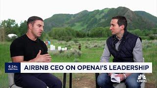 Airbnb CEO on supporting OpenAI's Sam Altman: 'You learn a lot about people in a crisis'