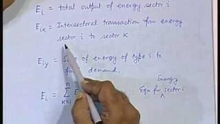 Lecture - 7 Energy Economics : Input-Output Analysis