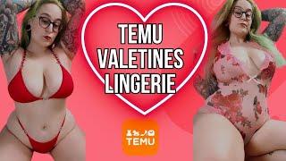 Valentines Lingerie Try On | @temu Haul