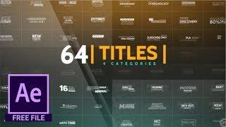 Flat text caption graphic animation package AE template free (link in the description)