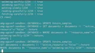 How to update and delete hstore documents in Postgres