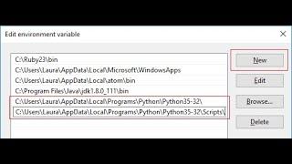 How solve pip install error in python by setting path variable