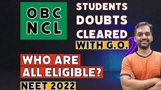 OBC NCL Certificate doubts cleared Tamil | NEET 2022 latest news