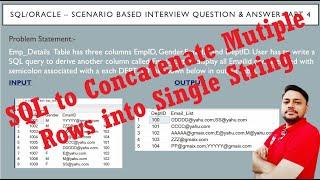 SQL Interview Questions and answers Part 4 | How to get comma separated values in SQL