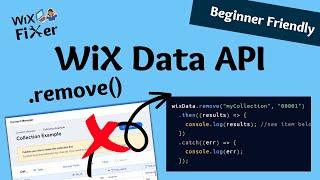 How to Delete an Item From a Data Collection with WiX Code | WiX Data API - .remove() Method | Velo