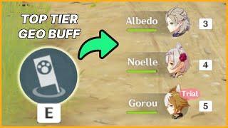 What Gorou's Buff looks like with Albedo and Noelle | Genshin Impact