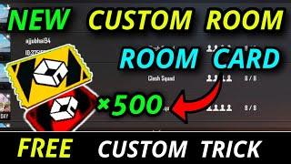 How to get free custom room card in free fire | Latest trick | How to get custom card in free fire