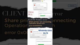 share printer not connecting | error 0x000 | client PC printer not connected fix problem