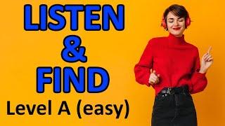 Look at the picture, listen and find the correct person - A level (Easy) - easy English Lesson