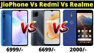 JioPhone Next Vs Redmi 9A Vs Realme C11 2021 | Jiophone Next Launched at 1999 | Phone Under 7000 ?