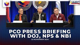 PCO Press Briefing with DOJ, NPS & NBI 11/25/2024